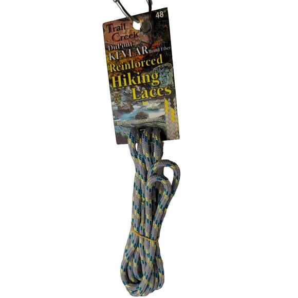 Heavy Duty 48" Boot Laces made with Natural Dupont™ Kevlar® Gray Hiking Work - Picture 4 of 5
